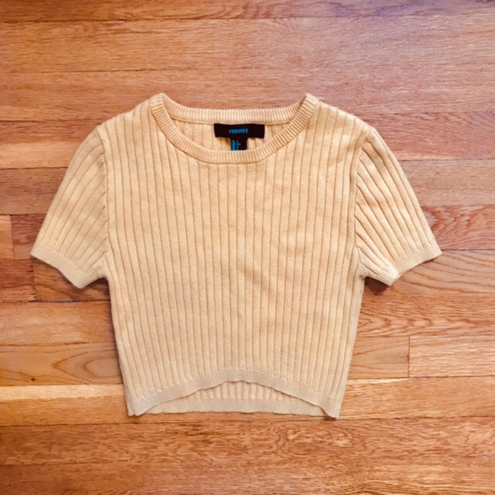 Yellow crop top